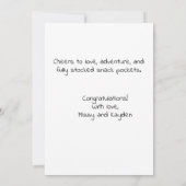 Wedding Congratulations Honeymoon Trip Snacks Card Kaart (Achterkant)