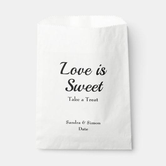 Wedding Cookie Favor Bags Bedankzakje (Voorkant)