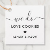Wedding Cookie Favor, we houden van koekjes Bedankjes Labels (Voorkant)