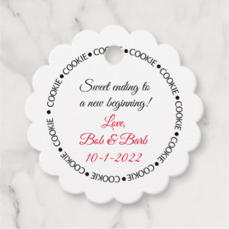 Wedding Cookie-favoriete tags, Sweet-endings Bedankjes Labels