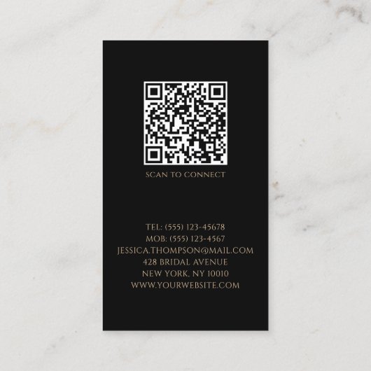 Wedding Coordinator Foto White Gold Celestial Visitekaartje (Achterkant)