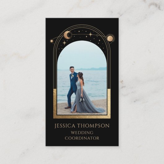 Wedding Coordinator Foto White Gold Celestial Visitekaartje (Voorkant)