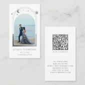 Wedding Coordinator Foto White Silver Celestial Visitekaartje (Voorkant / Achterkant)