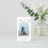 Wedding Coordinator Foto White Silver Celestial Visitekaartje (Staand voorkant)