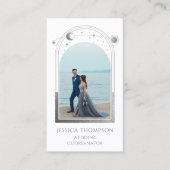 Wedding Coordinator Foto White Silver Celestial Visitekaartje (Voorkant)