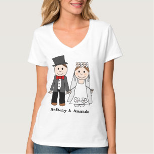WEDDING COUPLE, bride en groom T-shirt