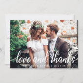 Wedding Couple Foto Kraft Love and Bedankt Kaart (Voorkant)