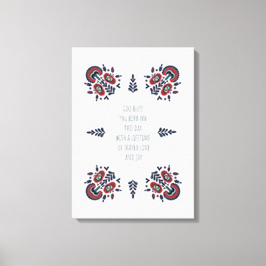 Wedding Couple, Newly-Wed Blessing, Engagement gif Canvas Afdruk (Voorkant)