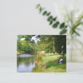 Wedding Couple op Avon River, Nieuw-Zeelands Brief Briefkaart (Staand voorkant)