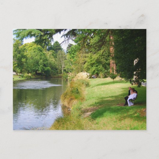 Wedding Couple op Avon River, Nieuw-Zeelands Brief Briefkaart (Voorkant)