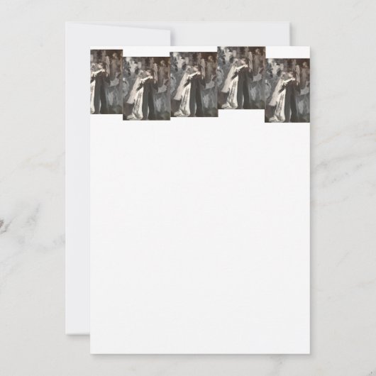 Wedding Couple Painting Invitation Kaart (Achterkant)