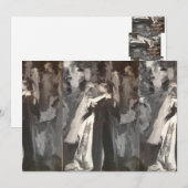 Wedding Couple Painting Invitation Kaart (Voorkant / Achterkant)