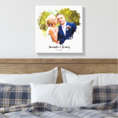 Wedding Couple Photo Waterverf Jubileum Canvas Afdruk (Insitu (Slaapkamer))