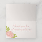 Wedding Couple Pink Dahlia Plaatskaartje (Binnenkant ongevouwen)