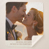 Wedding Couple Sherpa Blanket Christmas Gift Idea Sherpa Deken (Voorkant)