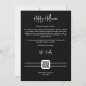 Wedding Couple Spooky Forest Toward Haunted Castle Save The Date (Achterkant)