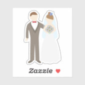 Wedding Couple Sticker (Vel)