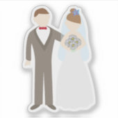 Wedding Couple Sticker (Voorkant)