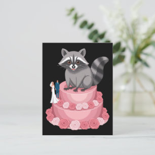 Wedding Crashing Raccoon Feral Felicitaties Briefkaart
