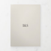 Wedding Cream All in one set kindly reply Drieluik Uitnodiging (Cover)