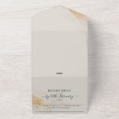 Wedding Cream All in save the date Emerald Green All In One Uitnodiging (Buitenkant)