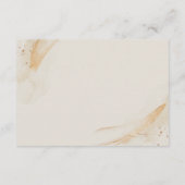 Wedding Cream Details Emerald Green Rose Floral Informatiekaartje (Achterkant)