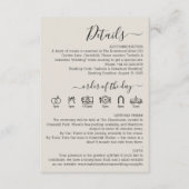 Wedding Cream Details Informatiekaartje (Voorkant)