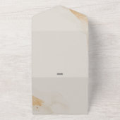 Wedding Cream Kindly Reply Emerald Green Rose All In One Uitnodiging (Buitenkant)