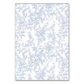 Wedding Crest Blue Floral Elegant Script Kaart (Achterkant)