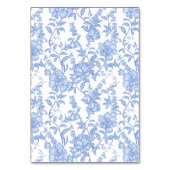 Wedding Crest Delft Blue Floral Elegant Script Kaart (Achterkant)