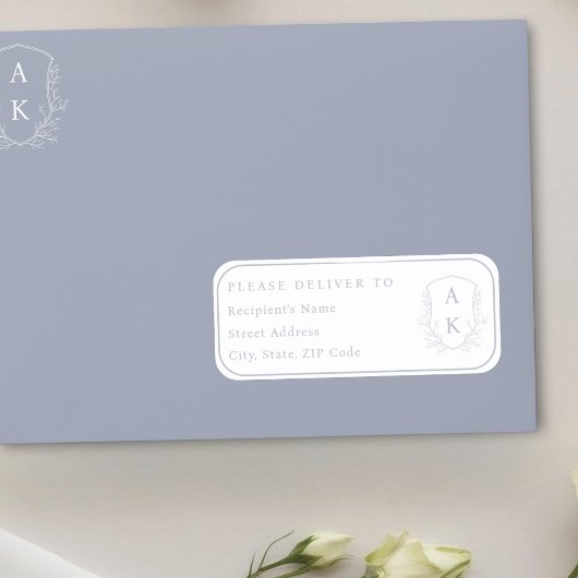 Wedding Crest Individuele naam adres en zegels Sticker