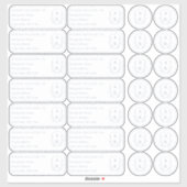 Wedding Crest Individuele naam adres en zegels Sticker (Vel)