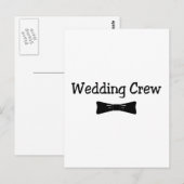 Wedding Crew Bowtie Briefkaart (Voorkant / Achterkant)