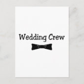 Wedding Crew Bowtie Briefkaart (Voorkant)