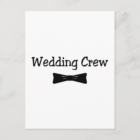 Wedding Crew Bowtie Briefkaart (Voorkant)