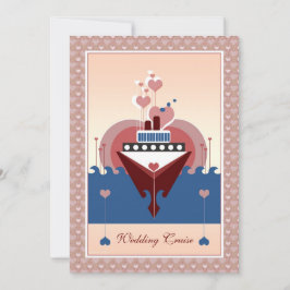 Wedding Cruise Heart Ship Uitnodiging