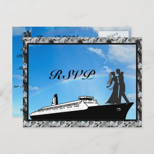 Wedding Cruise RSVP kaarten (Voorkant / Achterkant)