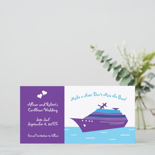 Wedding Cruise Save The Date (Staand voorkant)