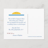 Wedding Cruise Save the Date Foto Lijst Briefkaart (Achterkant)