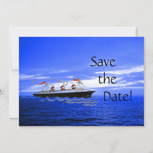 Wedding Cruise Ship Ocean | Datum opslaan Save The Date (Voorkant)