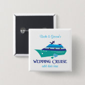 Wedding Cruise Vierkante Button 5,1 Cm (Voorkant /achterkant)