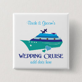 Wedding Cruise Vierkante Button 5,1 Cm