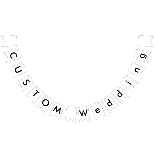 Wedding Custom Bunting Banner - Swallowtail (Alle)