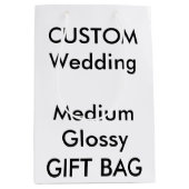 Wedding Custom Gift Bag GLOSSY MEDIUM 7 x 10 inch Cadeauzakje (Voorkant)