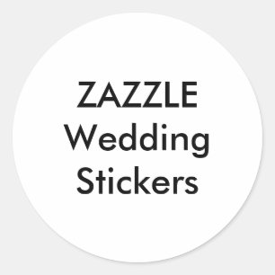 Wedding Custom Stickers 3-inch ROND GLOSSY (6 pk)