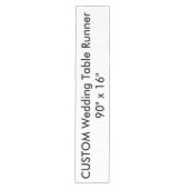 Wedding Custom Table Runner 90" x 16" Medium Tafelloper (Voorkant)