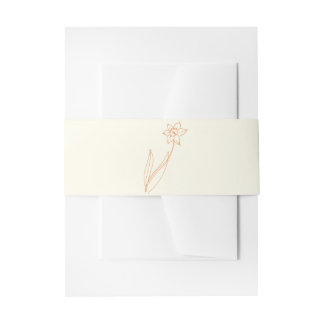 Wedding Daffodil Belly Band Uitnodigingen Wikkel