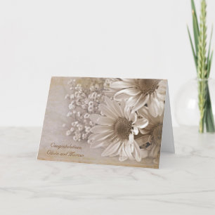 Wedding Daisy Bouquet Kaart