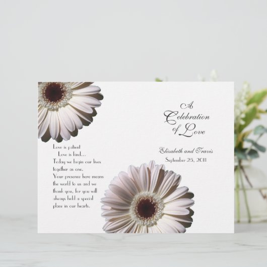 Wedding Daisy/ Programma (Staand voorkant)