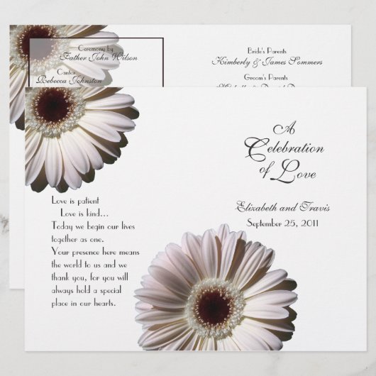 Wedding Daisy/ Programma (Voorkant / Achterkant)